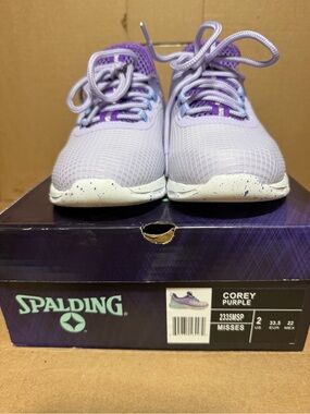 Spalding Corey Purple Girls Athletic Sneakers Size 2
